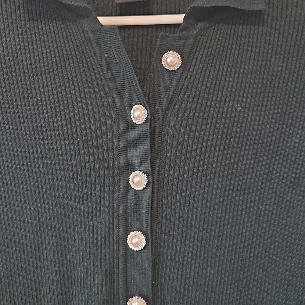 House of Harlow 1960 Dark Green Long Sleeve Dress - Picture 4 of 6